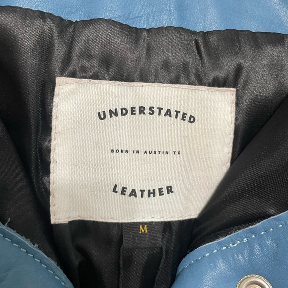 Blue Leather Skirt. - Picture 4 of 4